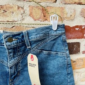 Blue Levi High Rise Shorts